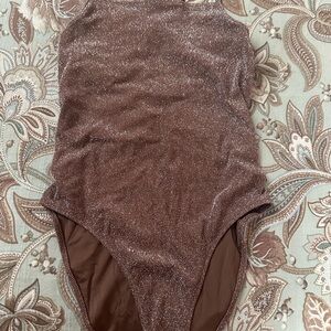 SKIMS Shimmering Brown One Piece Swimsuit